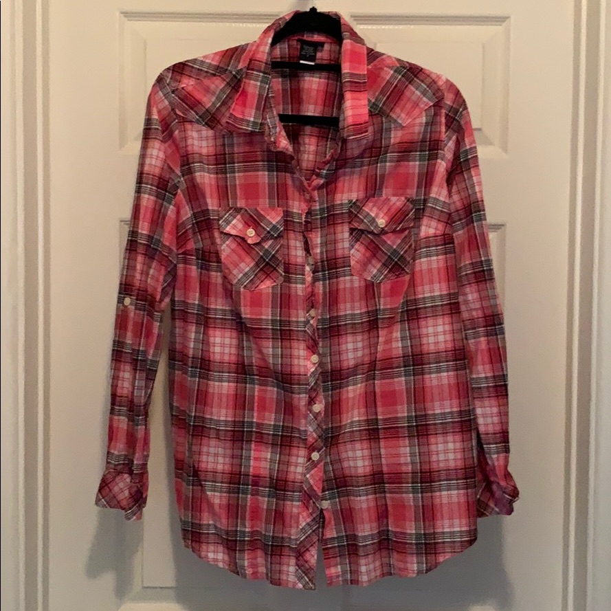 Light Weight Plaid Button Down